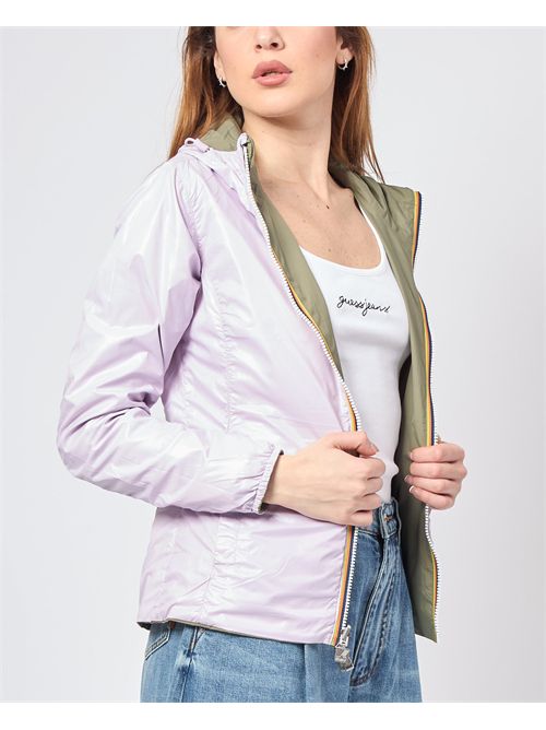 Lily plus reversible women's short jacket K-WAY | K41317W-LILY PLUS.2 DOUBLEB0W